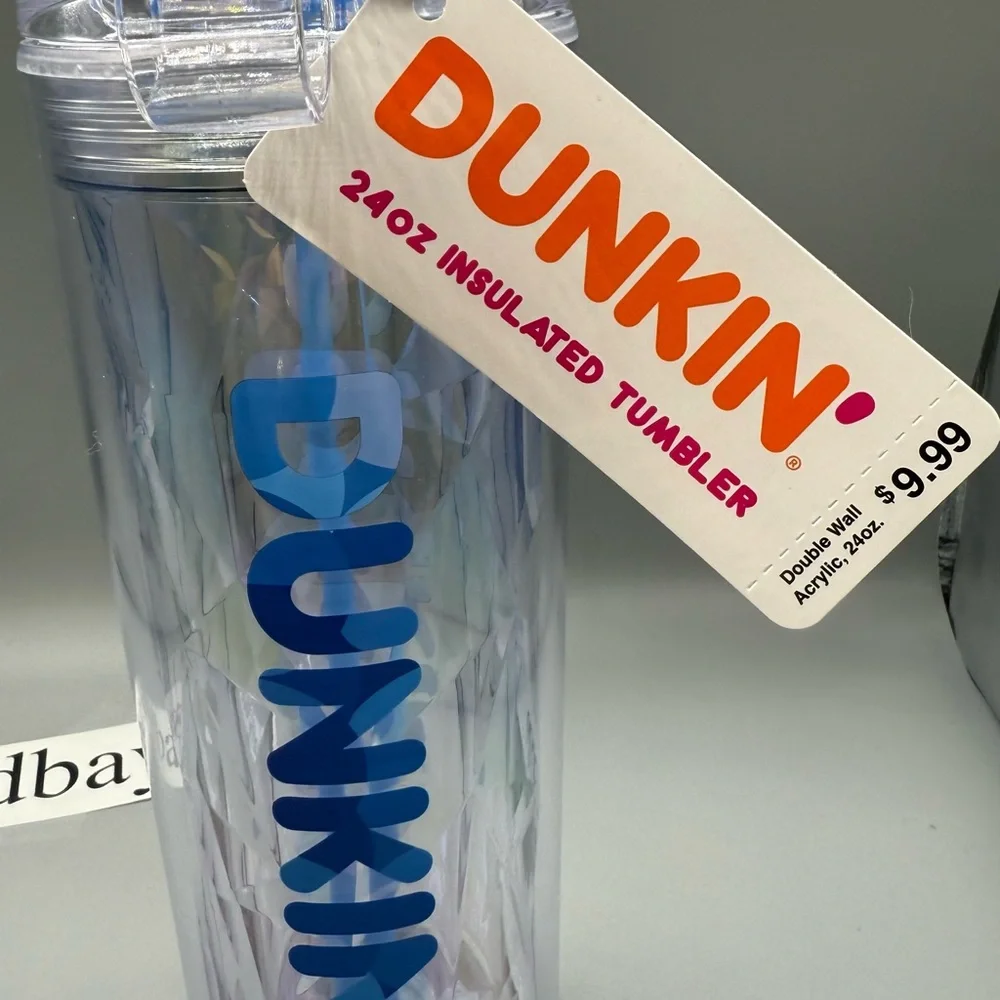 RARE - NEW Dunkin' Summer 2025 Sipper Chiseled Ice /24oz Tumbler/ BLUE / NWT - Picture 3 of 6